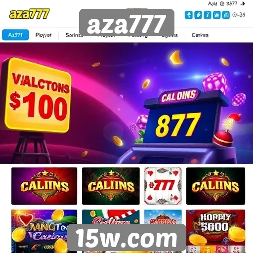 Funcionalidades principais do site aza777